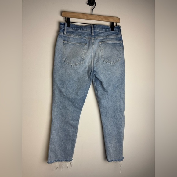 Frame Le High Straight Ankle jeans 27 Light Wash raw hem - Picture 2 of 7